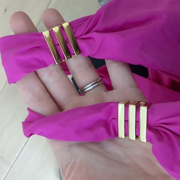 Small Bar III Pink Swimsuit One Piece Bathing Suit Beach Pool Vacation - Picture 11 of 15